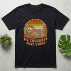No Thoughts Just Vibes Funny Lizard Graphic T-Shirt