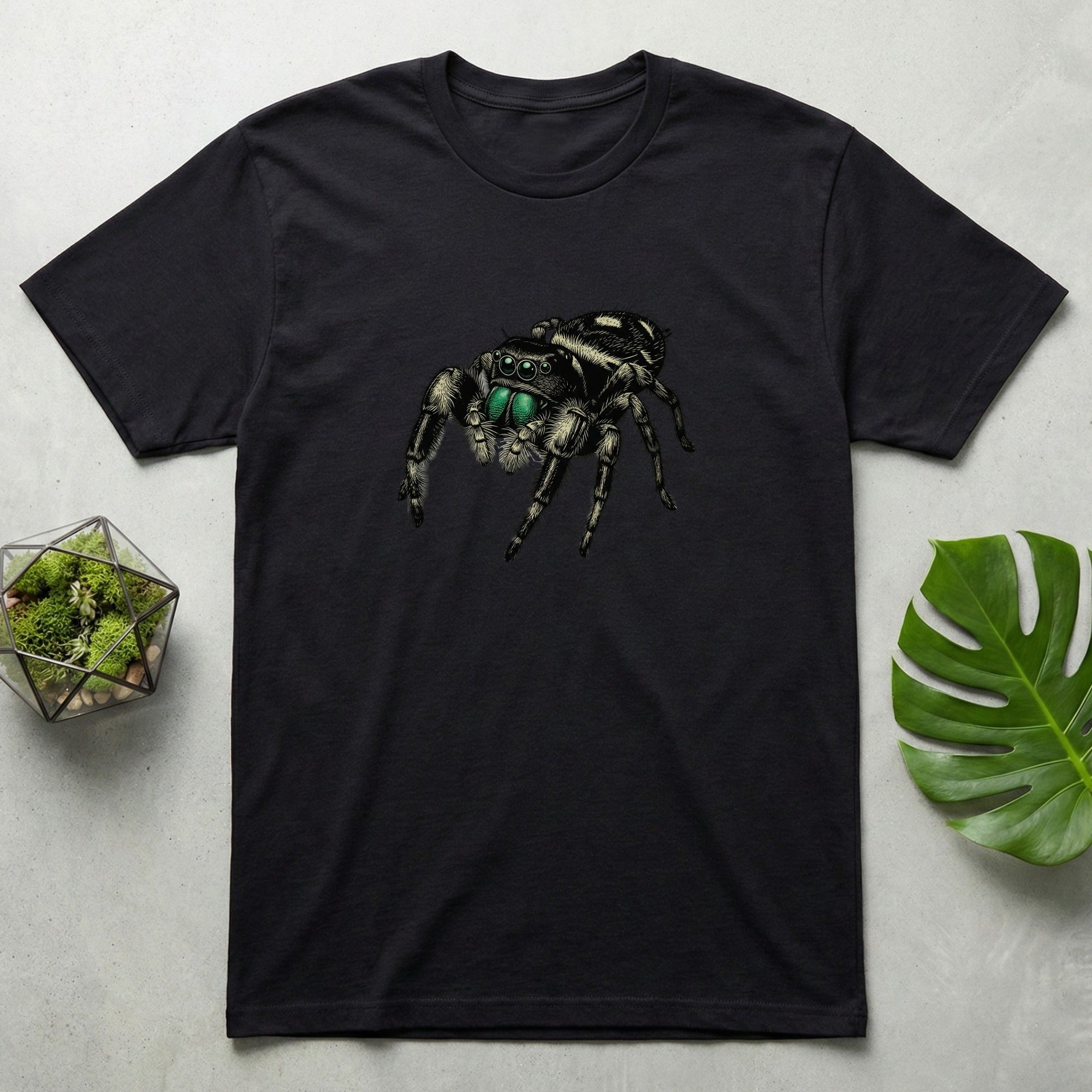 Cool Spider Graphic Design Black T-Shirt for Men