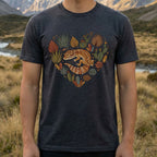 Heart-Shaped Desert Plants and Gecko Graphic T-shirt