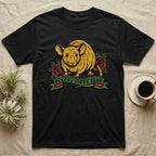 Black t-shirt with yellow rat illustration and "Pocket Puppy Club" banner.