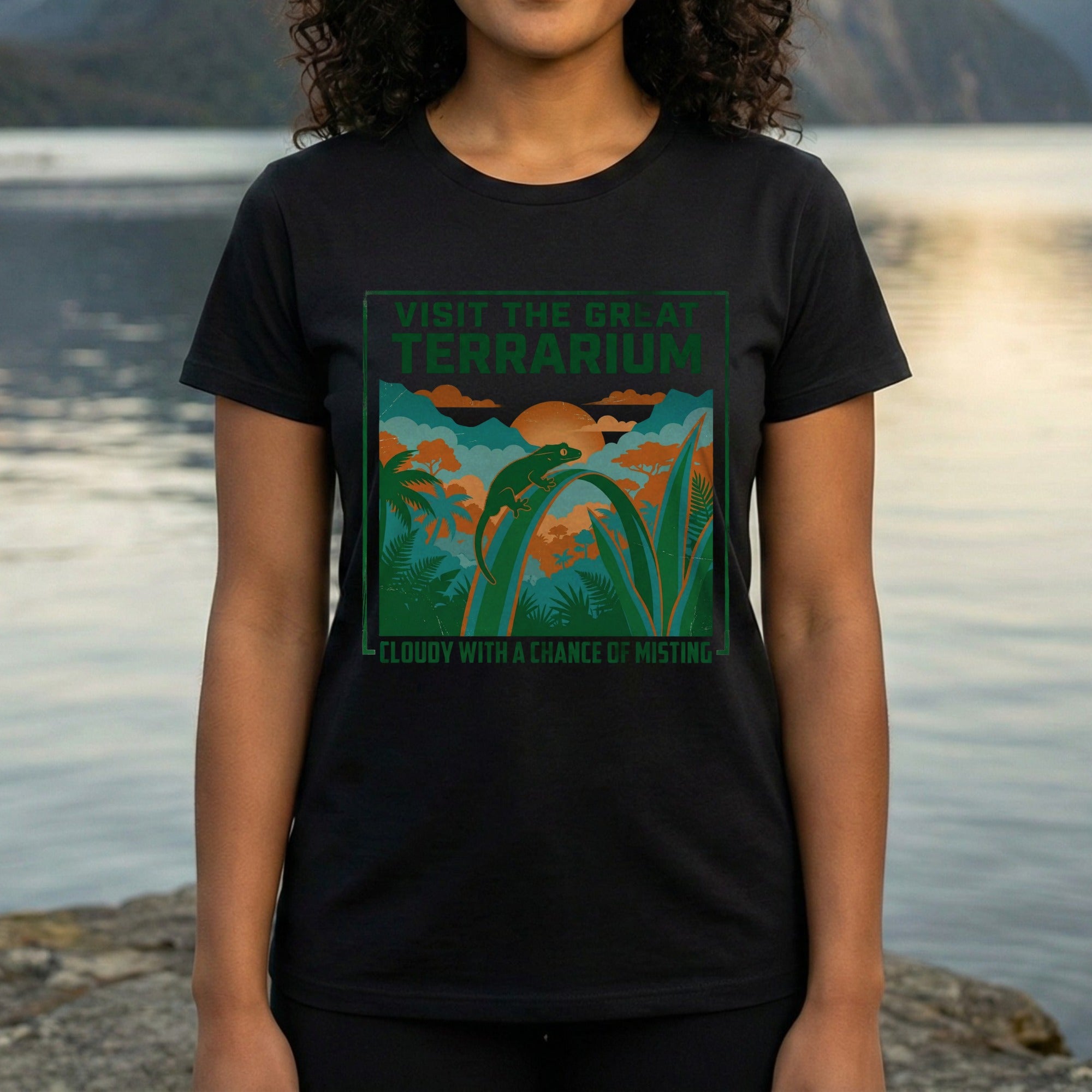Visit The Great Terrarium Graphic Black T-shirt
